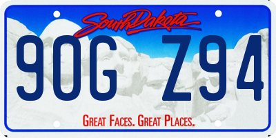 SD license plate 90GZ94