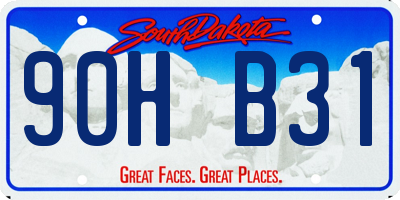 SD license plate 90HB31