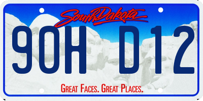 SD license plate 90HD12