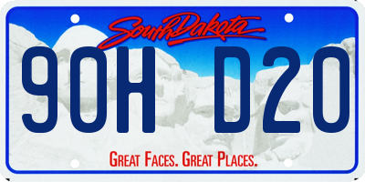 SD license plate 90HD20