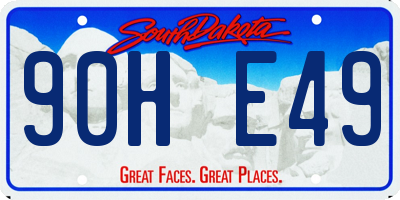 SD license plate 90HE49