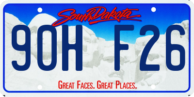 SD license plate 90HF26