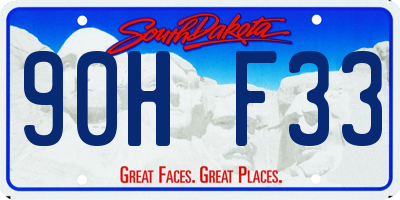 SD license plate 90HF33