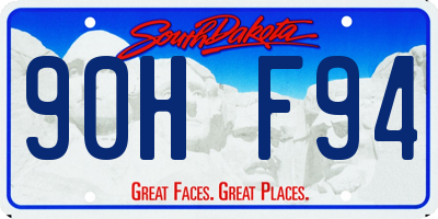 SD license plate 90HF94
