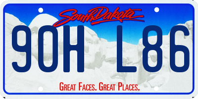SD license plate 90HL86