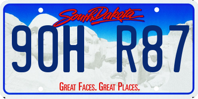 SD license plate 90HR87