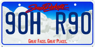 SD license plate 90HR90