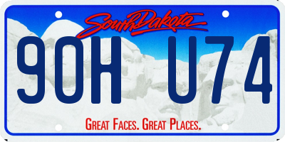 SD license plate 90HU74