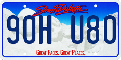 SD license plate 90HU80