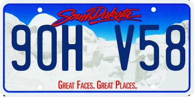 SD license plate 90HV58