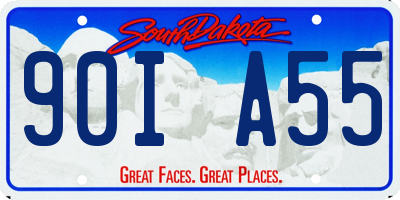 SD license plate 90IA55