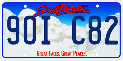 SD license plate 90IC82