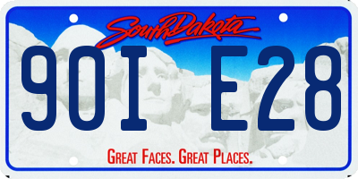 SD license plate 90IE28