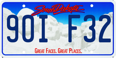 SD license plate 90IF32