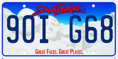 SD license plate 90IG68