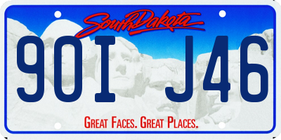 SD license plate 90IJ46