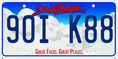SD license plate 90IK88