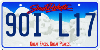 SD license plate 90IL17