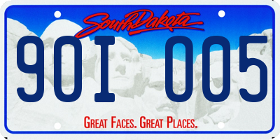 SD license plate 90IO05