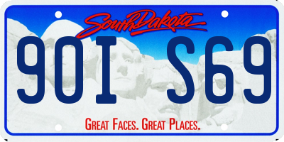 SD license plate 90IS69
