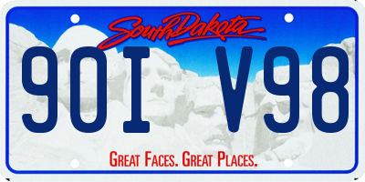 SD license plate 90IV98
