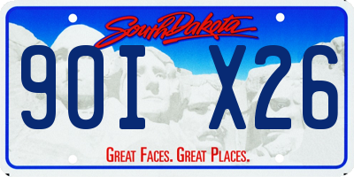 SD license plate 90IX26