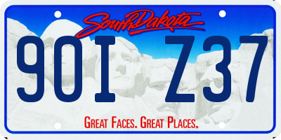 SD license plate 90IZ37