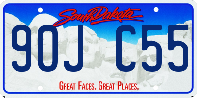 SD license plate 90JC55