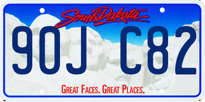 SD license plate 90JC82