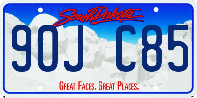 SD license plate 90JC85