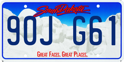 SD license plate 90JG61