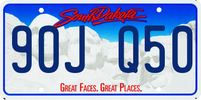 SD license plate 90JQ50