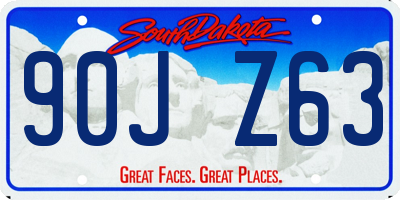 SD license plate 90JZ63