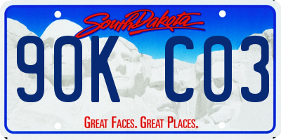 SD license plate 90KC03