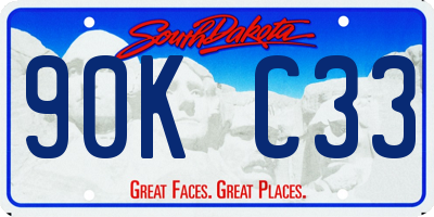 SD license plate 90KC33