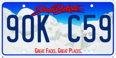 SD license plate 90KC59