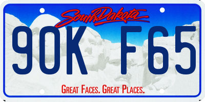 SD license plate 90KF65