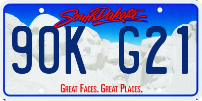 SD license plate 90KG21