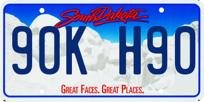SD license plate 90KH90