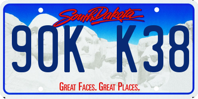 SD license plate 90KK38