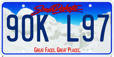 SD license plate 90KL97