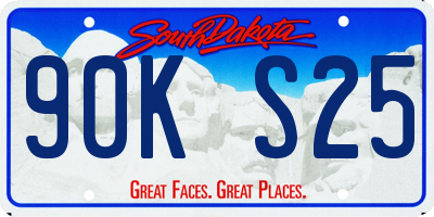 SD license plate 90KS25