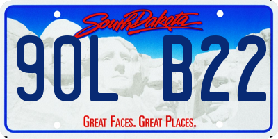 SD license plate 90LB22