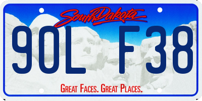 SD license plate 90LF38