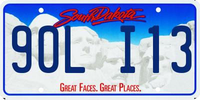 SD license plate 90LI13