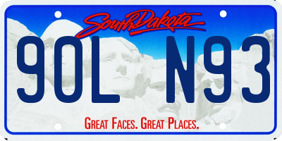 SD license plate 90LN93