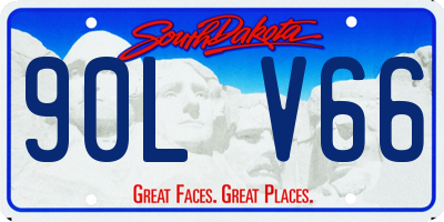SD license plate 90LV66
