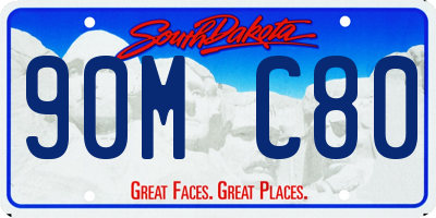 SD license plate 90MC80
