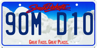 SD license plate 90MD10