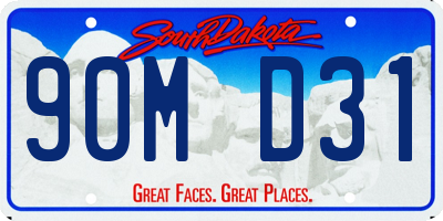 SD license plate 90MD31